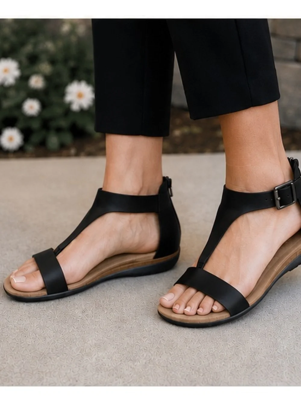 New Kenneth Cole Black T-Strap Leatherette “Great Gal